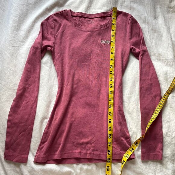 Mauve Pink Tommy Hilfiger Ripped Long Sleeve Top - Picture 4 of 6